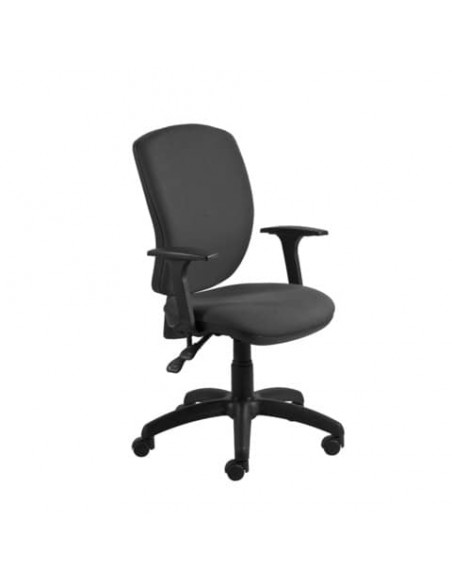 Seduta operativa Mirage Back-system in tessuto ignifugo Seditaly con braccioli fissi BR03 nero - MRG0C3Q0CB833