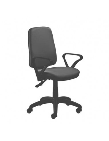 Seduta operativa Ariel Back-system in tessuto ignifugo Seditaly con braccioli fissi nero - ARGMC4C0BB833