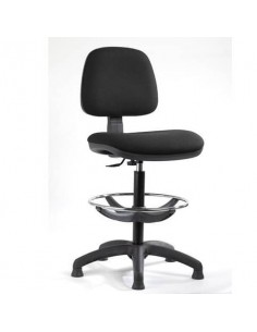Sgabello tecnico Sofia B Designer in tessuto acrilico Seditaly con poggiapiedi nero - SFDBC0000C011