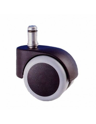 Set 5 ruote gommate Seditaly Base per sedie Ø50 mm per parquet nere libere CNF5RBL020201