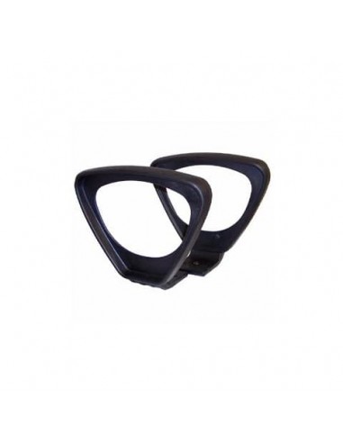 Coppia di braccioli fissi neri per sedute Seditaly a trapezio rovesciato BR0301PPS