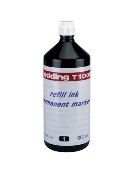 Inchiostro per ricarica marcatori permanenti  Edding 1 L nero 4-T1000001