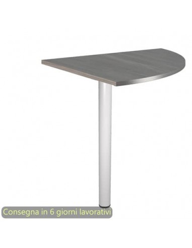 Raccordo angolare 90° con gamba grigio all. per scrivanie Presto 80x80xH.69