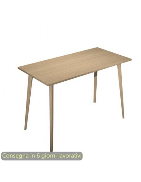 Tavolo alto Woody 160x80xH.105 cm con gambe rovere Artexport piano rovere 6403-DKC-C-AQ
