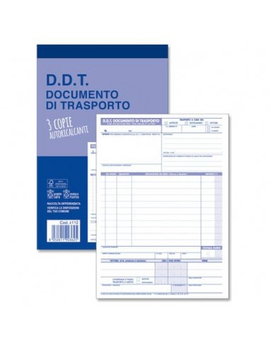 Blocco O.C.L. DDT mittente - destinatario vettore 33x3 copie - 14x21 cm - 0112N