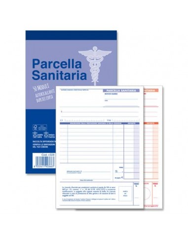 Blocco parcelle sanitarie O.C.L. 50x2 copie autoricalcanti 14x21 cm 0328