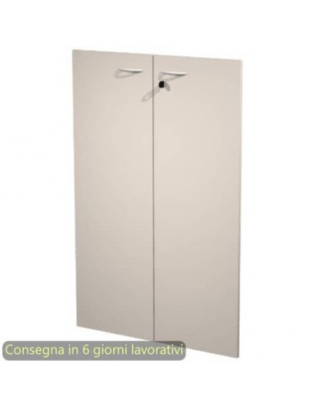Coppia ante con serratura in melaminico per mobile medio Presto 80x115 cm Artexport beige - 60069M/Q