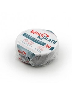 Piatti piani in PP Ø 210 mm MultiPlate bianchi conf. 50 pezzi - 71472