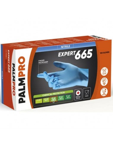 Guanti monouso in nitrile Palmpro Expert 665 Icoguanti taglia M - blu - conf. 100 pezzi - PX665-M