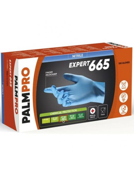Guanti monouso in nitrile Palmpro Expert 665 Icoguanti taglia XL - blu - conf. 100 pezzi - PX665-XL