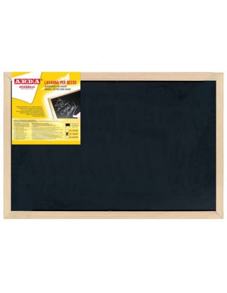 Lavagna in ardesia artificiale e cornice in legno Arda 40x60 cm - 872