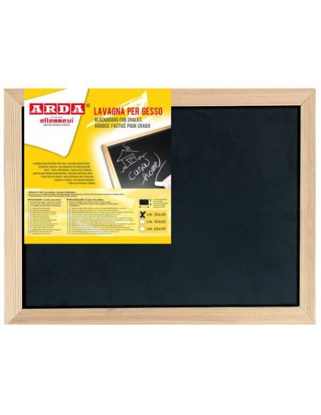 Lavagna in ardesia artificiale e cornice in legno Arda 30x40 cm - 875