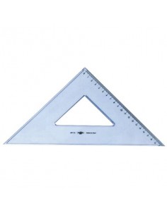 Squadra Uni Arda 45° 25 cm in plastica trasparente 28725SS