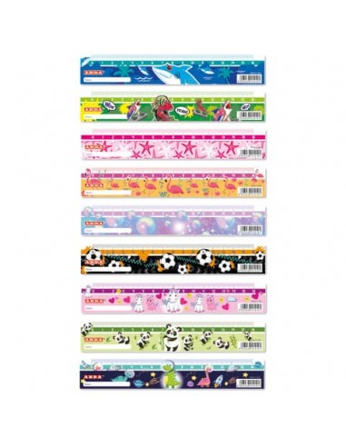 Espositore 45 righelli 16 cm Arda Fancy fantasie assortite 28917DESP