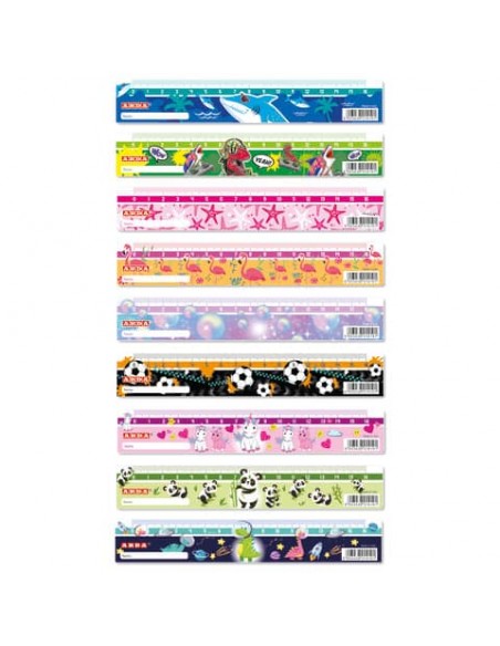 Espositore 45 righelli 16 cm Arda Fancy fantasie assortite 28917DESP