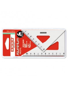 Set 2 squadre 12 cm da 45° + 60° Arda in alluminio 80312