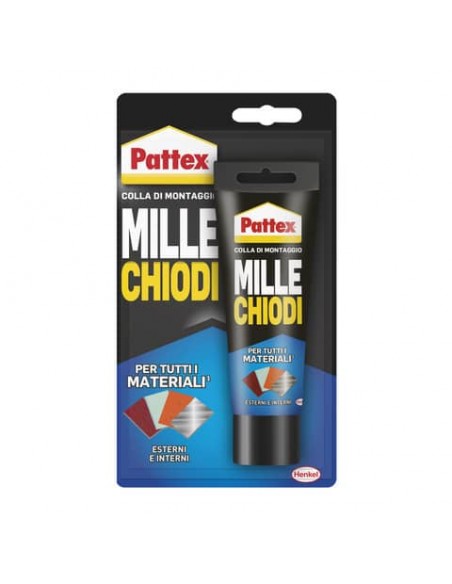 Adesivo di montaggio Pattex Millechiodi 100 g per esterni ed interni - 2716248
