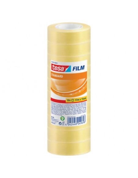 Nastro adesivo Tesafilm® standard trasparente 15 mm x 33 m - in conf. 10 - 57387-00001-01