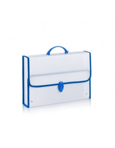 Valigetta in polionda Favorit Fine Tex neutra con bordo in tessuto 29x39x8 cm 100501113