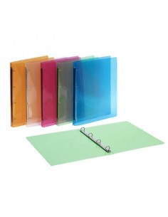 Raccoglitore Favorit Lumina in PPL A4 4 anelli tondi Ø 15 mm - 22x30 cm - colori assortiti - 400066844