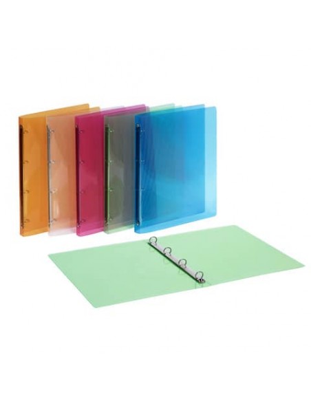 Raccoglitore Favorit Lumina in PPL A4 4 anelli tondi Ø 15 mm - 22x30 cm - colori assortiti - 400066844