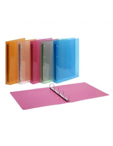 Raccoglitore Favorit Lumina in PPL A4 4 anelli tondi Ø 30 mm - 22x30 cm - colori assortiti - 400066845