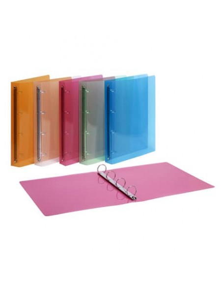 Raccoglitore Favorit Lumina in PPL A4 4 anelli tondi Ø 30 mm - 22x30 cm - colori assortiti - 400066845