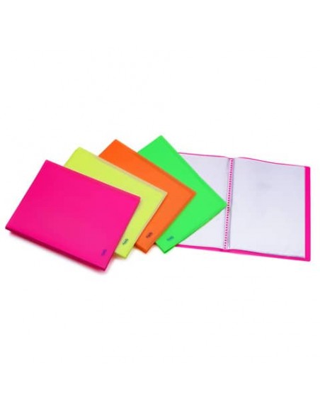 Portalistini in PPL Favorit Neon assortiti 22x30 cm - 50 buste interne fisse - 400083554