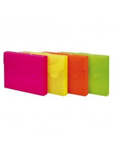 Valigetta portadocumenti Favorit Neon colori assortiti 38x29x5 cm - conf. da 4 - 400102066