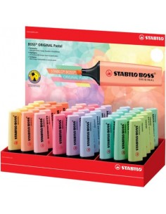 Espositore 45 evidenziatori Stabilo Boss Original Pastel assortiti 70/45-4