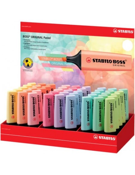 Espositore 45 evidenziatori Stabilo Boss Original Pastel assortiti 70/45-4