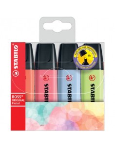 Evidenziatori Stabilo Boss Original Pastel conf. 4 colori assortiti 70/4-3