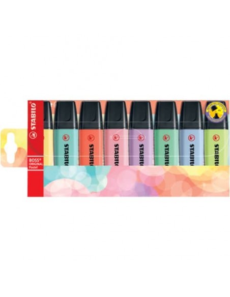 Evidenziatori Stabilo Boss Original Pastel 8 colori assortiti 70/8-3