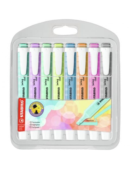 Evidenziatori Swing Cool Pastel Stabilo conf. 8 colori assortiti 275/8-08-2
