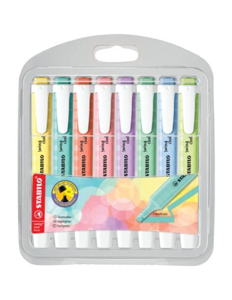 Evidenziatori Swing Cool WOW Stabilo conf. 8 colori assortiti Pastel 275/8-08-1