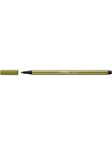 Pennarelli Stabilo Pen 68 tratto 1 mm verde muschio 68/37