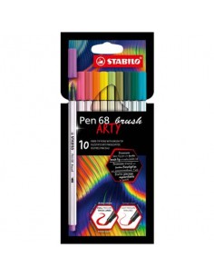 Pennarello Stabilo Arty Line Pen 68 brush punta a pennello in conf. 8 colori assortiti - 568/10-21-20