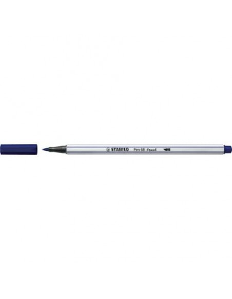 Pennarello Stabilo Pen 68 brush - punta a pennello - M 1 mm blu di prussia - 568/22
