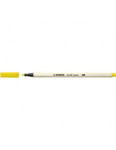 Pennarello Stabilo Pen 68 brush - punta a pennello - M 1 mm giallo limone - 568/24