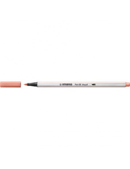 Pennarello Stabilo Pen 68 brush - punta a pennello - M 1 mm rosa chiaro 568/26