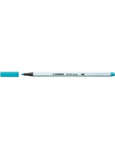 Pennarello Stabilo Pen 68 brush - punta a pennello - M 1 mm azzurro chiaro - 568/31