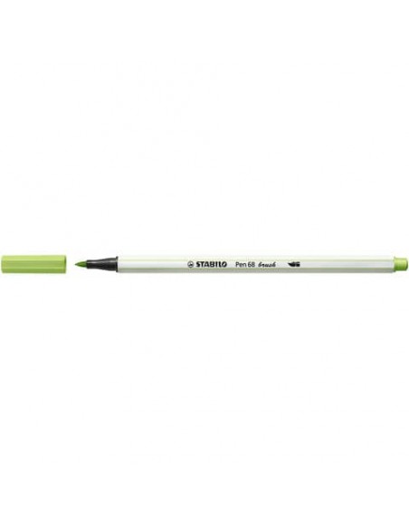 Pennarello Stabilo Pen 68 brush - punta a pennello - M 1 mm pistacchio 568/34