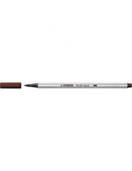 Pennarello Stabilo Pen 68 brush - punta a pennello - M 1 mm bruno 568/45