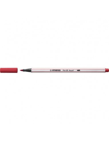 Pennarello Stabilo Pen 68 brush - punta a pennello - M 1 mm rosso scuro 568/50