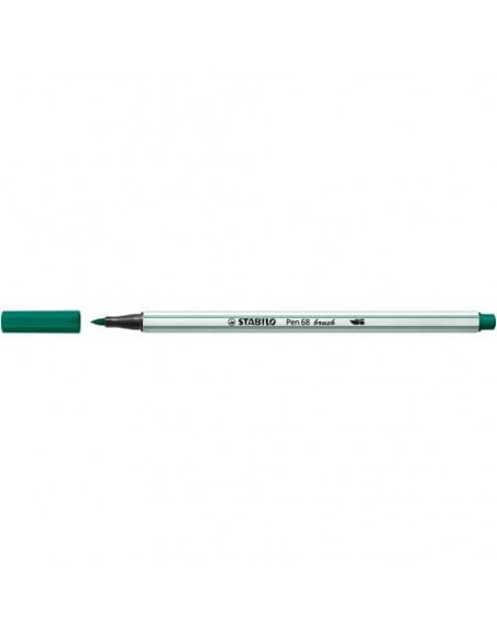 Pennarello Stabilo Pen 68 brush - punta a pennello - M 1 mm verde turchese - 568/53