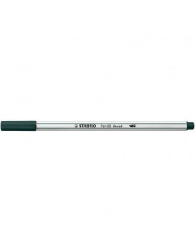 Pennarello Stabilo Pen 68 brush - punta a pennello - M 1 mm verde terra 568/63