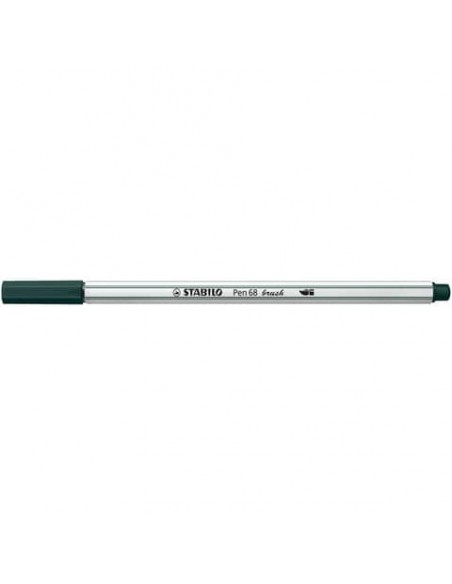 Pennarello Stabilo Pen 68 brush - punta a pennello - M 1 mm verde terra 568/63