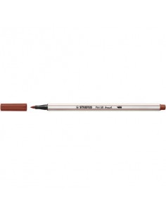 Pennarello Stabilo Pen 68 brush - punta a pennello - M 1 mm terra di siena - 568/75