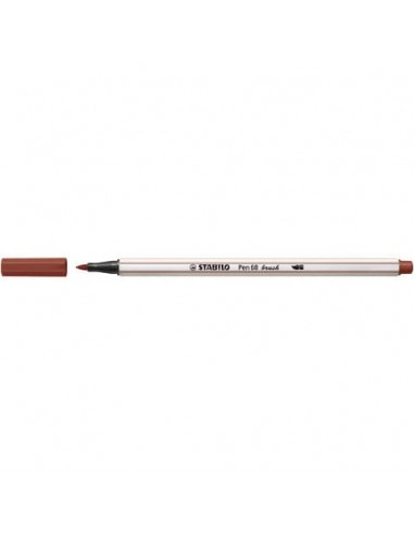 Pennarello Stabilo Pen 68 brush - punta a pennello - M 1 mm terra di siena - 568/75