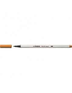 Pennarello Stabilo Pen 68 brush - punta a pennello - M 1 mm ocra scuro 568/89